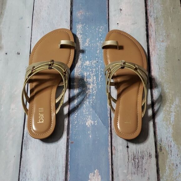 NIB Bar III Vanitap Platino gold womens Sandals 7 - Picture 3 of 6